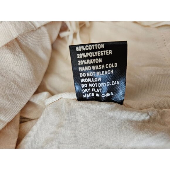 2/$35-POL Cream Fringe Flapper Festival Coastal Cowgirl Lined Mini Skirt Women S - Picture 7 of 8